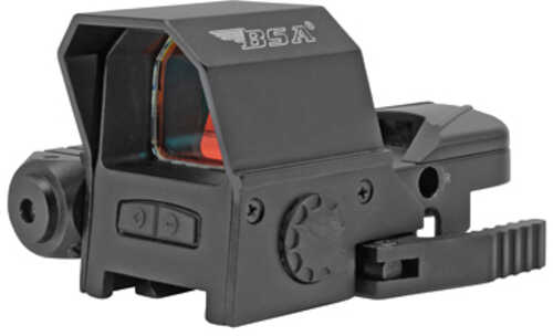 BSA Optics RS-3324RL Red Dot with Laser 33x24mm Objective Lens 4 Reticles (4MOA 4MOA w/ 50MOA Circle 2MOA